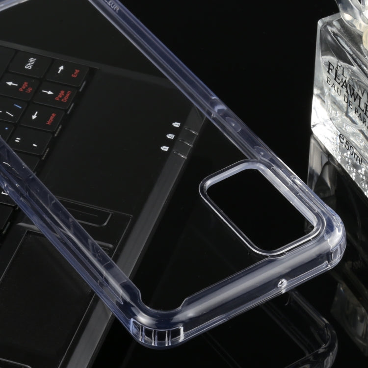 For Samsung Galaxy A02s Four-corner Shockproof Transparent TPU + PC Protective Case