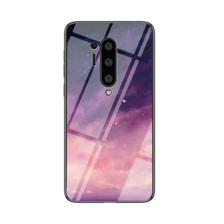 For OnePlus 8 Pro Starry Sky Painted Tempered Glass TPU Shockproof Protective Case