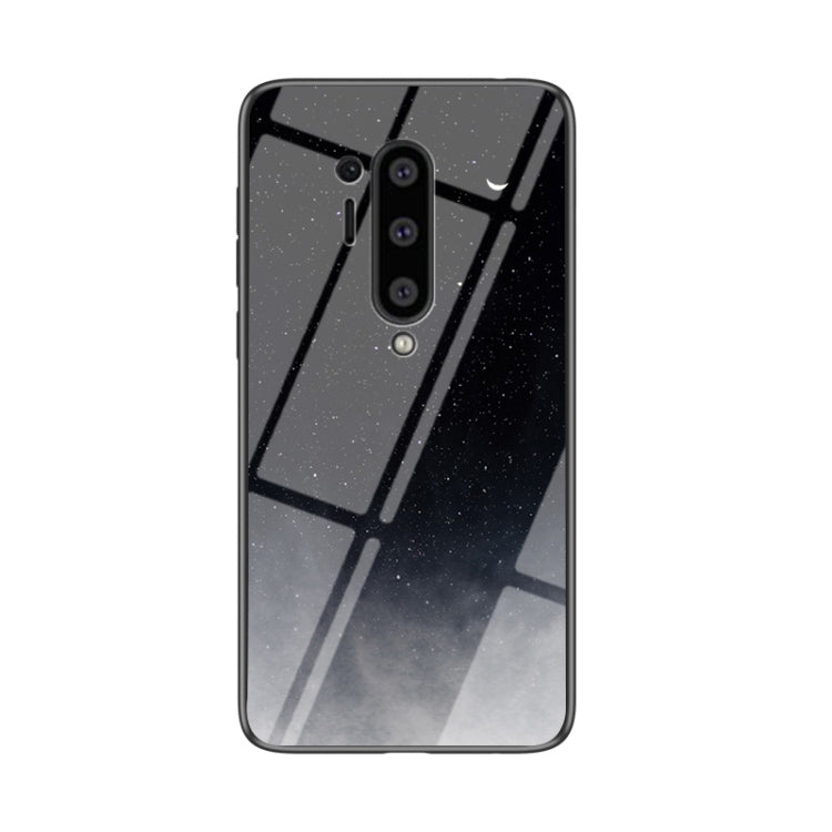 For OnePlus 8 Pro Starry Sky Painted Tempered Glass TPU Shockproof Protective Case