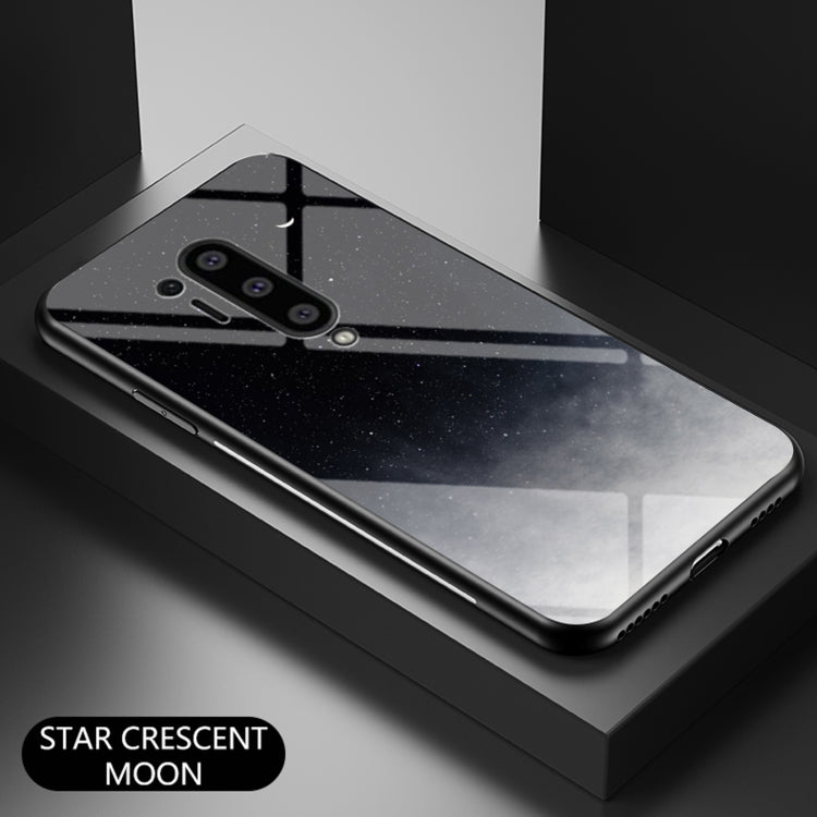 For OnePlus 8 Pro Starry Sky Painted Tempered Glass TPU Shockproof Protective Case