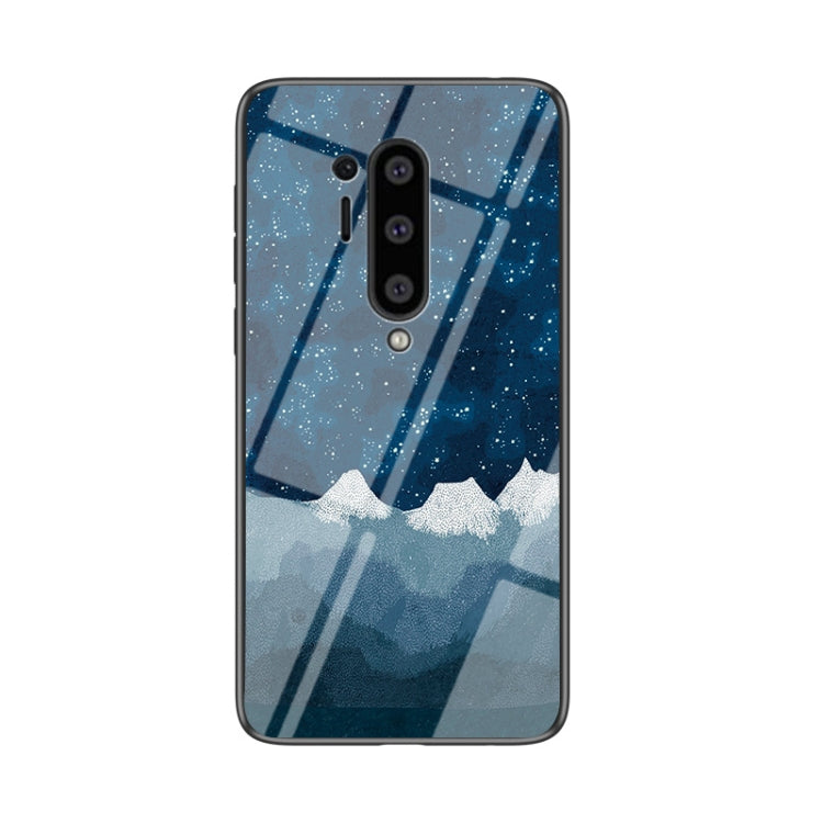For OnePlus 8 Pro Starry Sky Painted Tempered Glass TPU Shockproof Protective Case