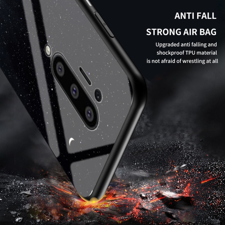 For OnePlus 8 Pro Starry Sky Painted Tempered Glass TPU Shockproof Protective Case