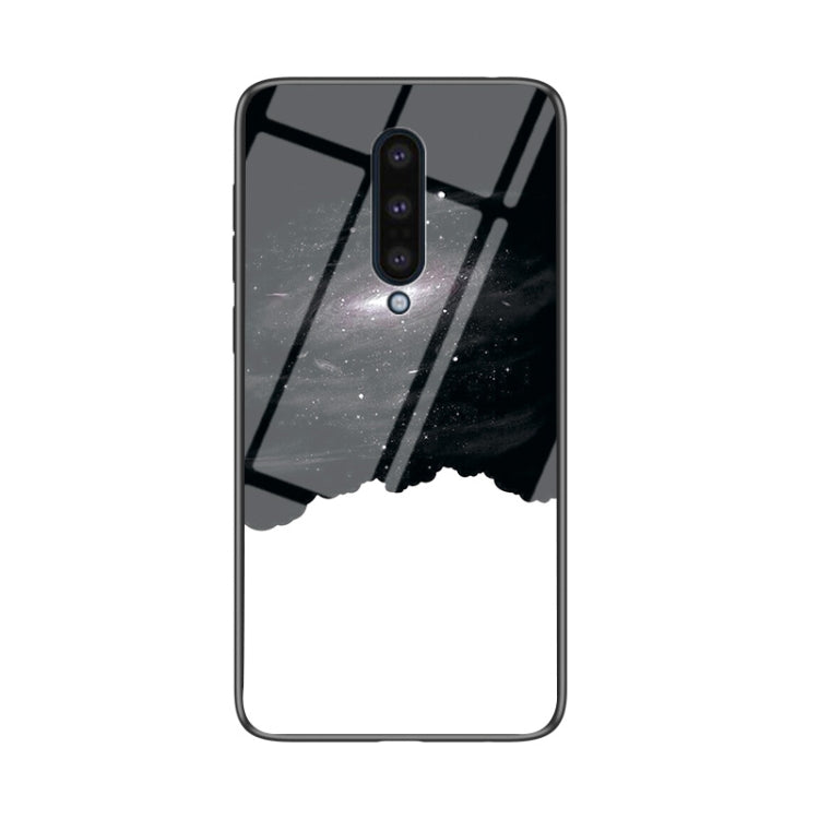For OnePlus 8 Starry Sky Painted Tempered Glass TPU Shockproof Protective Case
