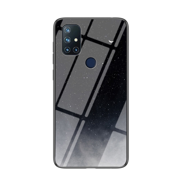 For OnePlus N10 5G Starry Sky Painted Tempered Glass TPU Shockproof Protective Case