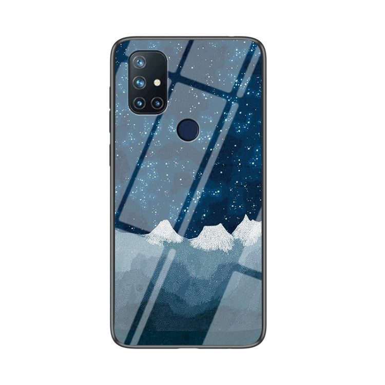 For OnePlus N10 5G Starry Sky Painted Tempered Glass TPU Shockproof Protective Case