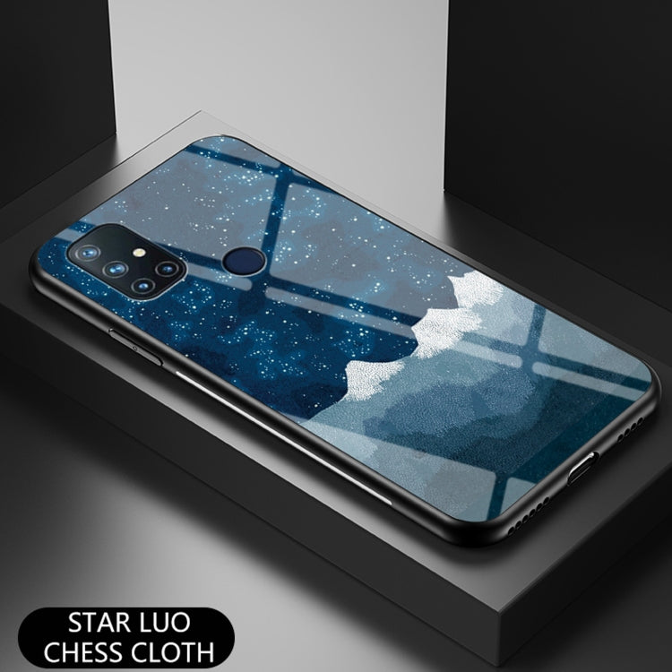 For OnePlus N10 5G Starry Sky Painted Tempered Glass TPU Shockproof Protective Case