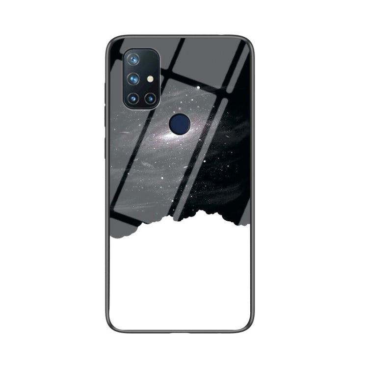 For OnePlus N10 5G Starry Sky Painted Tempered Glass TPU Shockproof Protective Case