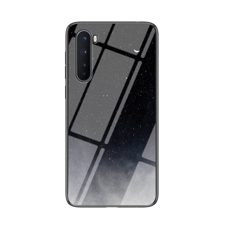 For OnePlus Nord Starry Sky Painted Tempered Glass TPU Shockproof Protective Case