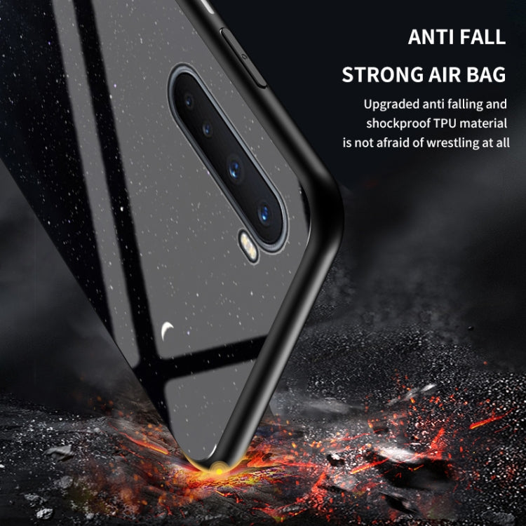 For OnePlus Nord Starry Sky Painted Tempered Glass TPU Shockproof Protective Case