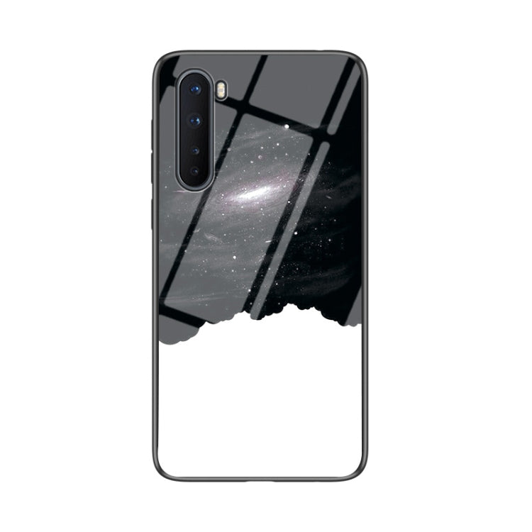 For OnePlus Nord Starry Sky Painted Tempered Glass TPU Shockproof Protective Case