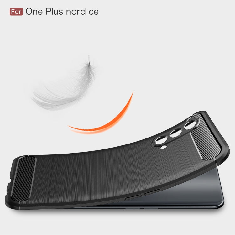 For OnePlus Nord CE 5G Brushed Texture Carbon Fiber TPU Case