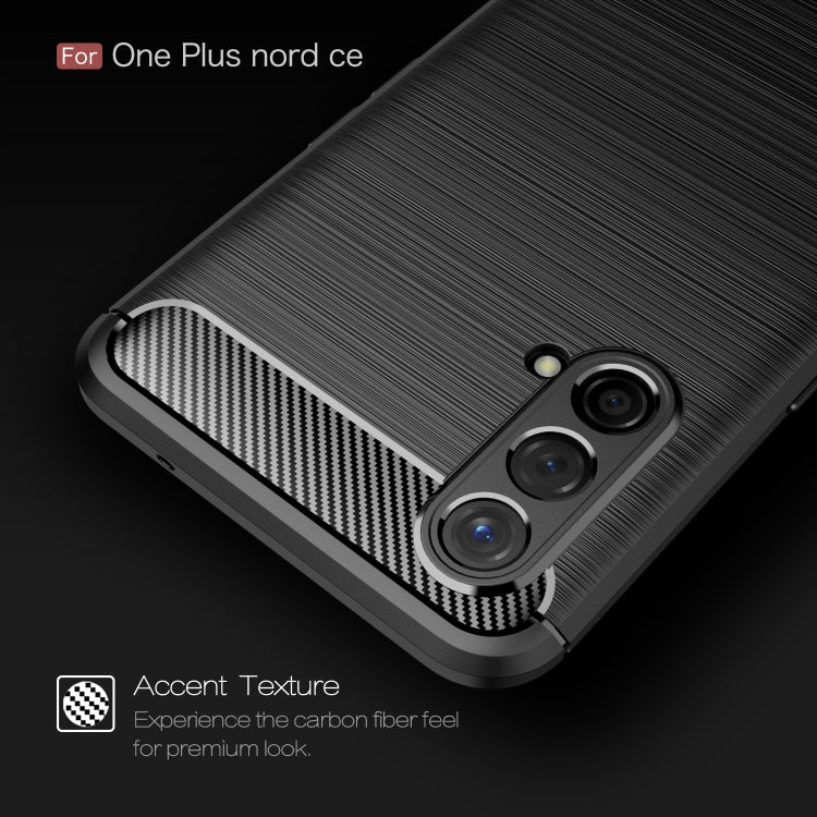 For OnePlus Nord CE 5G Brushed Texture Carbon Fiber TPU Case