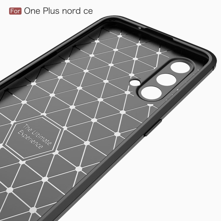 For OnePlus Nord CE 5G Brushed Texture Carbon Fiber TPU Case
