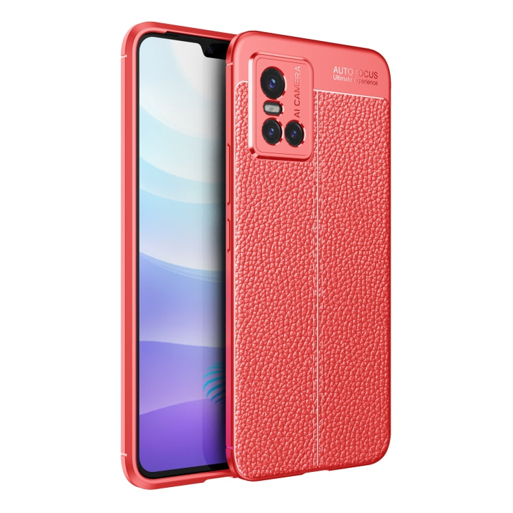 For vivo S10 Litchi Texture TPU Shockproof Case