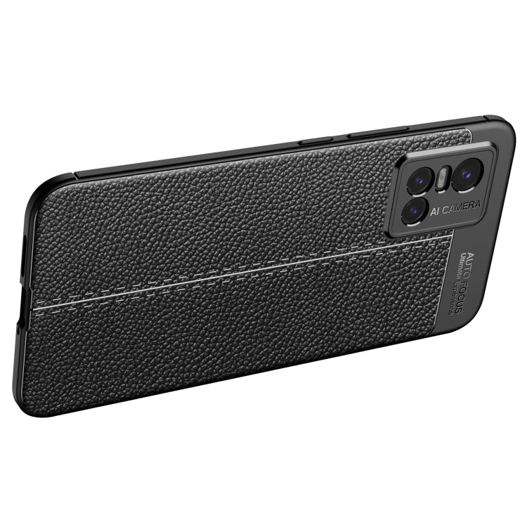 For vivo S10 Litchi Texture TPU Shockproof Case
