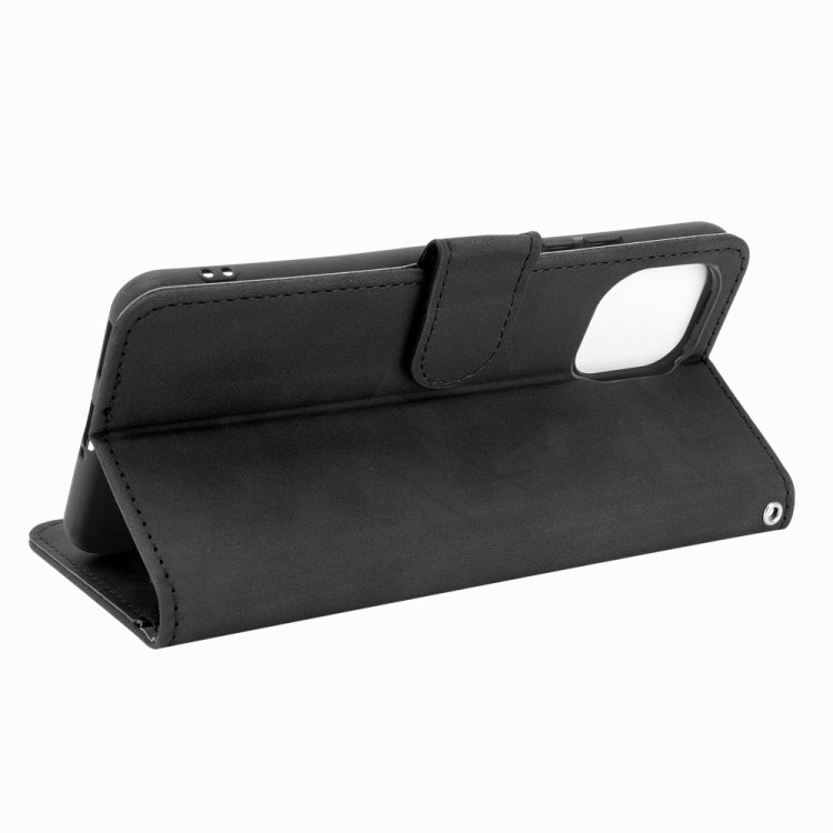 For Xiaomi Mi 11 Lite Solid Color Skin Feel Magnetic Buckle Horizontal Flip Calf Texture PU Leather Case with Holder & Card Slots & Wallet