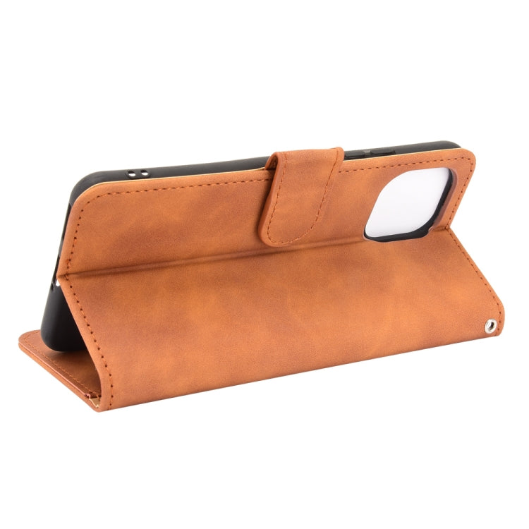 For Xiaomi Mi 11 Lite Solid Color Skin Feel Magnetic Buckle Horizontal Flip Calf Texture PU Leather Case with Holder & Card Slots & Wallet