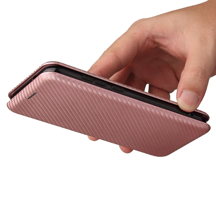 For Nokia C1 Plus Carbon Fiber Texture Horizontal Flip TPU + PC + PU Leather Case with Card Slot