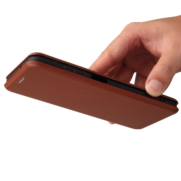 For Samsung Galaxy A03s Carbon Fiber Texture Horizontal Flip TPU + PC + PU Leather Case with Card Slot