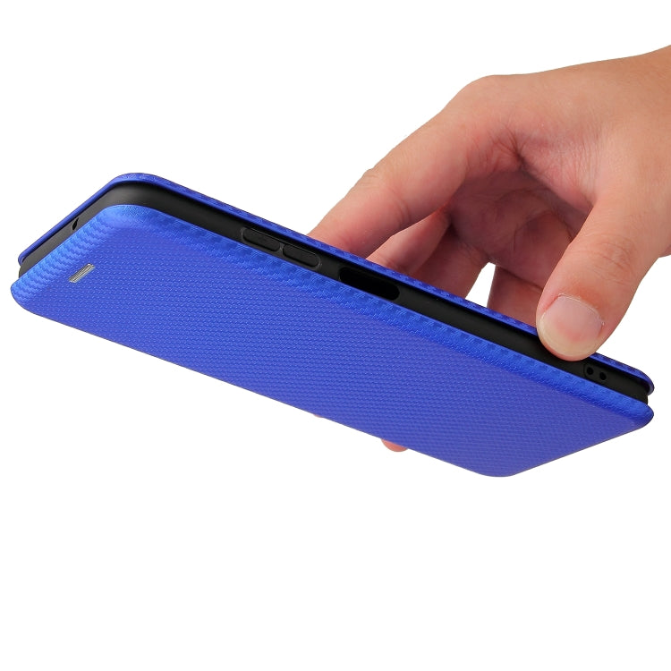 For Samsung Galaxy A03s Carbon Fiber Texture Horizontal Flip TPU + PC + PU Leather Case with Card Slot