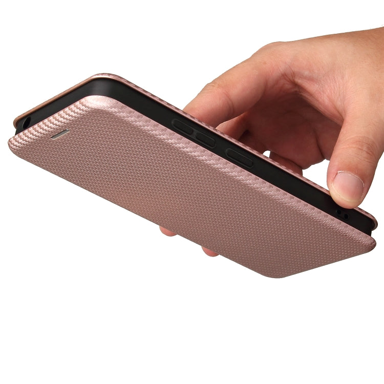 For UMIDIGI A11 Carbon Fiber Texture Horizontal Flip TPU + PC + PU Leather Case with Card Slot