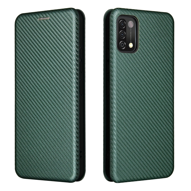 For UMIDIGI A11 Carbon Fiber Texture Horizontal Flip TPU + PC + PU Leather Case with Card Slot