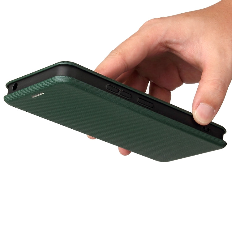 For UMIDIGI A11 Carbon Fiber Texture Horizontal Flip TPU + PC + PU Leather Case with Card Slot
