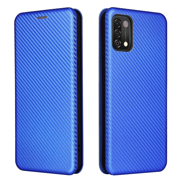 For UMIDIGI A11 Carbon Fiber Texture Horizontal Flip TPU + PC + PU Leather Case with Card Slot