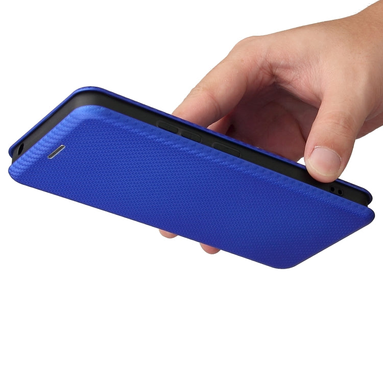 For UMIDIGI A11 Carbon Fiber Texture Horizontal Flip TPU + PC + PU Leather Case with Card Slot