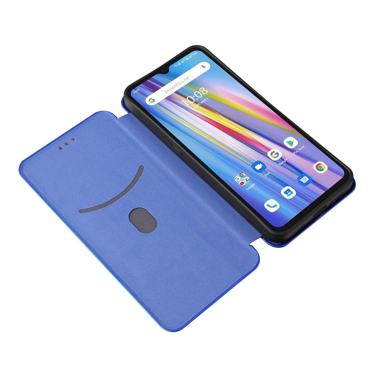 For UMIDIGI A11 Carbon Fiber Texture Horizontal Flip TPU + PC + PU Leather Case with Card Slot