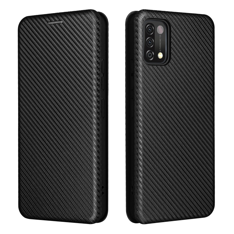 For UMIDIGI A11 Carbon Fiber Texture Horizontal Flip TPU + PC + PU Leather Case with Card Slot