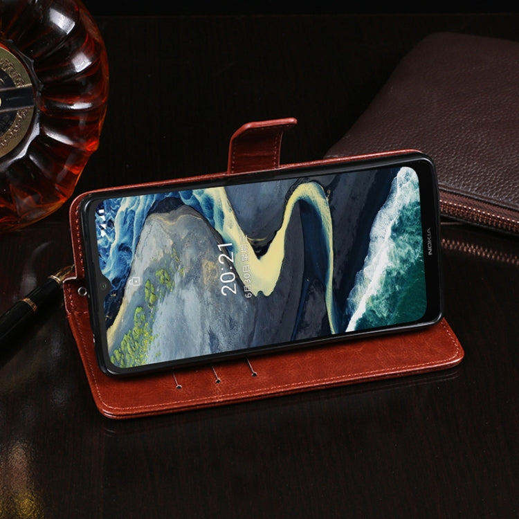 For Nokia C20 Plus idewei Crazy Horse Texture Horizontal Flip Leather Case with Holder & Card Slots & Wallet
