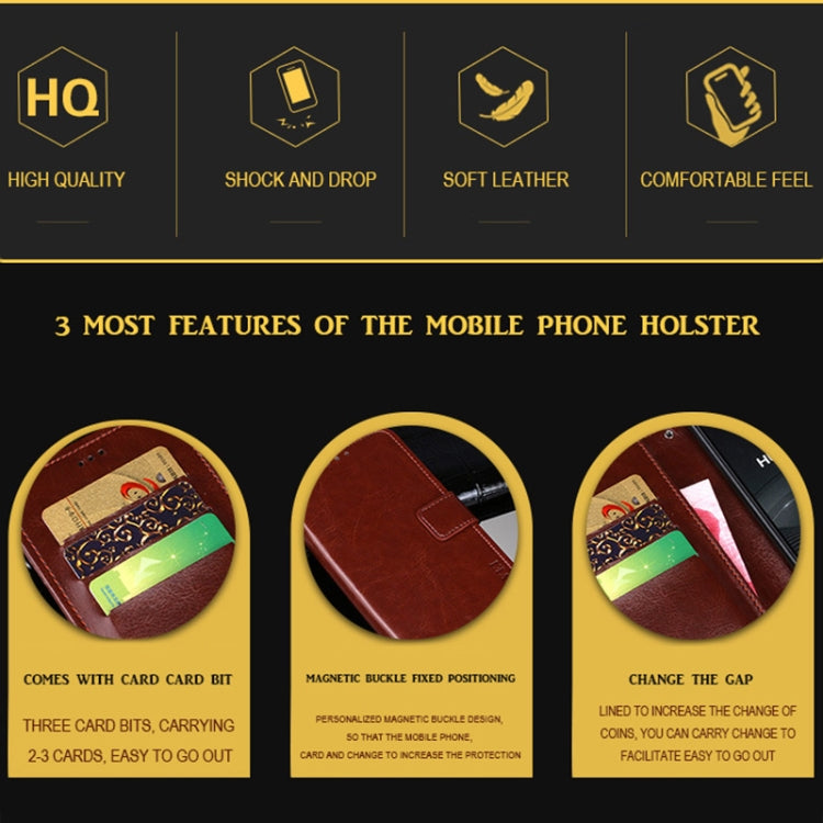 For Nokia C20 Plus idewei Crazy Horse Texture Horizontal Flip Leather Case with Holder & Card Slots & Wallet