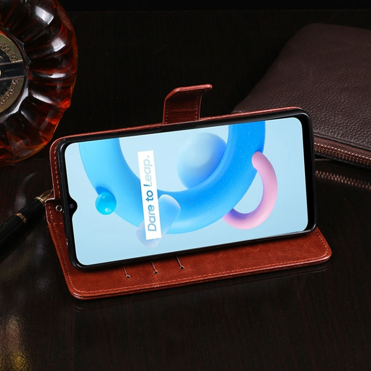 For OPPO Realme C11 (2021) idewei Crazy Horse Texture Horizontal Flip Leather Case with Holder & Card Slots & Wallet