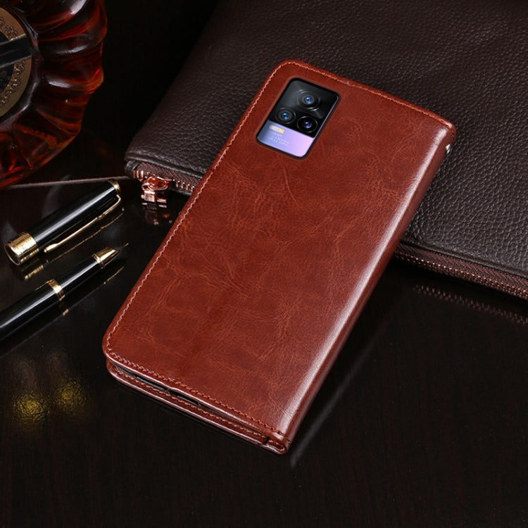 For vivo V21e 4G idewei Crazy Horse Texture Horizontal Flip Leather Case with Holder & Card Slots & Wallet