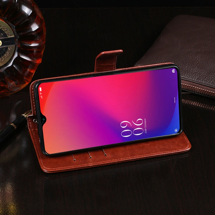 For Doogee X95 / X95 Pro idewei Crazy Horse Texture Horizontal Flip Leather Case with Holder & Card Slots & Wallet