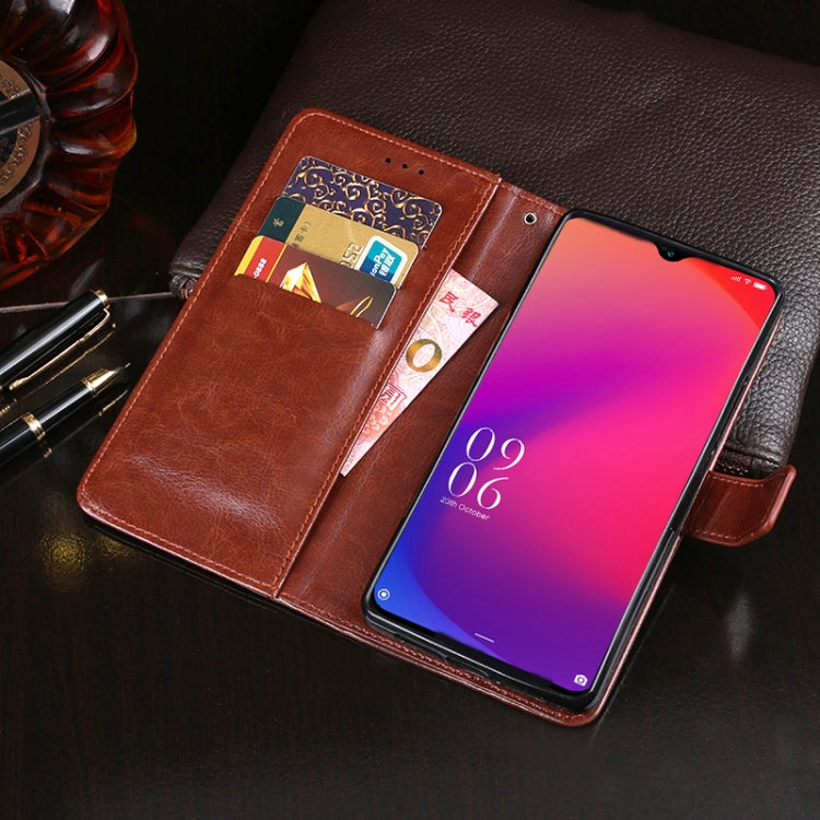 For Doogee X95 / X95 Pro idewei Crazy Horse Texture Horizontal Flip Leather Case with Holder & Card Slots & Wallet