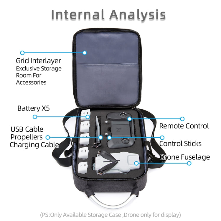 Shockproof Waterproof Single Shoulder Storage Bag Travel Carrying Cover Case Box for FIMI X8 mini