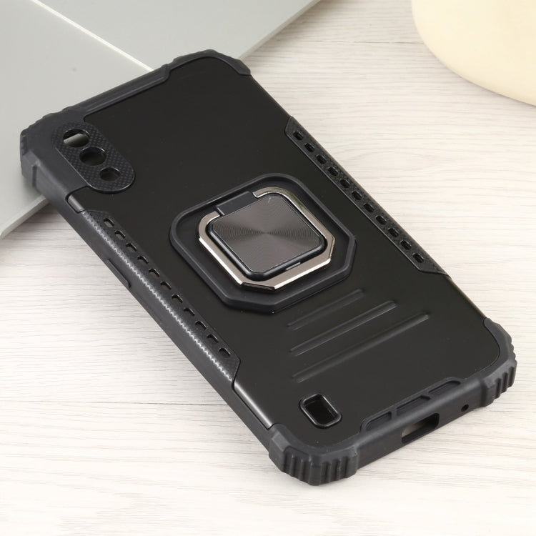 For Samsung Galaxy A10s / M01s Fierce Warrior Series Armor All-inclusive Shockproof Aluminum Alloy + TPU Protective Case with Ring Holder
