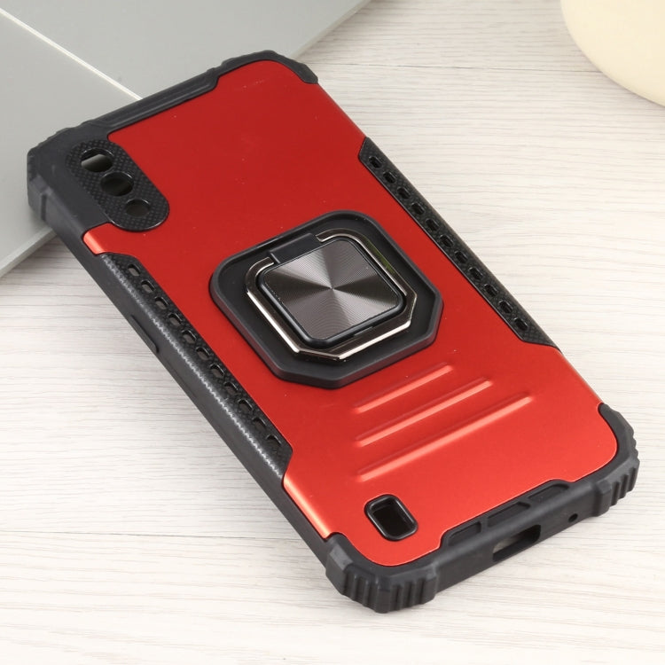 For Samsung Galaxy A10s / M01s Fierce Warrior Series Armor All-inclusive Shockproof Aluminum Alloy + TPU Protective Case with Ring Holder