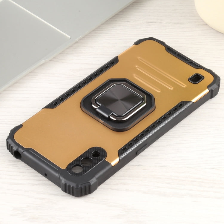 For Samsung Galaxy A10s / M01s Fierce Warrior Series Armor All-inclusive Shockproof Aluminum Alloy + TPU Protective Case with Ring Holder