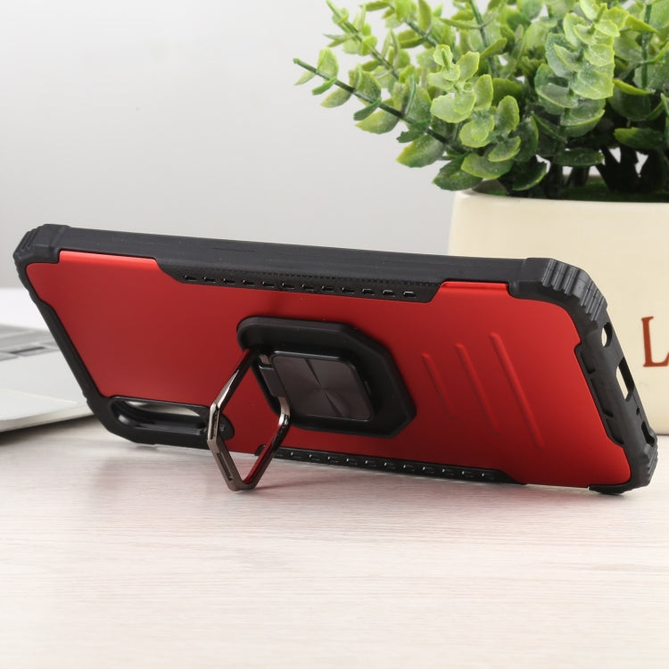 For Samsung Galaxy A21 US Version Fierce Warrior Series Armor All-inclusive Shockproof Aluminum Alloy + TPU Protective Case with Ring Holder