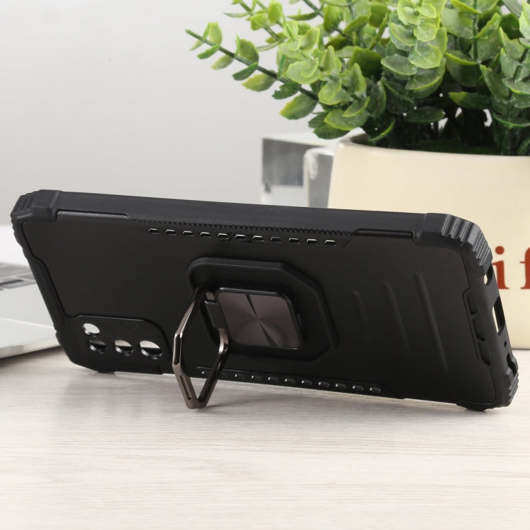 For Samsung Galaxy M31 / M21 / M30s Fierce Warrior Series Armor All-inclusive Shockproof Aluminum Alloy + TPU Protective Case with Ring Holder