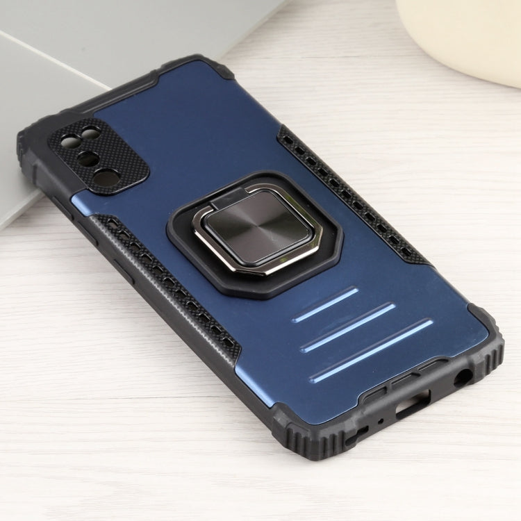 For Samsung Galaxy M31 / M21 / M30s Fierce Warrior Series Armor All-inclusive Shockproof Aluminum Alloy + TPU Protective Case with Ring Holder