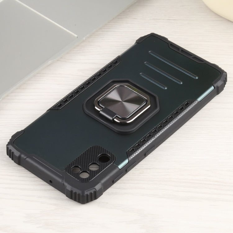 For Samsung Galaxy M31 / M21 / M30s Fierce Warrior Series Armor All-inclusive Shockproof Aluminum Alloy + TPU Protective Case with Ring Holder