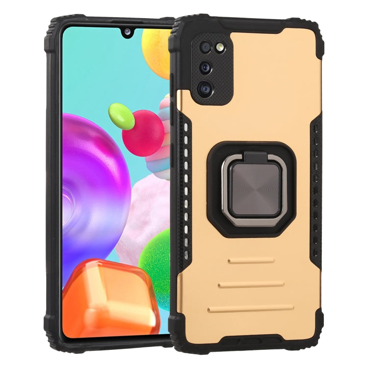 For Samsung Galaxy M31 / M21 / M30s Fierce Warrior Series Armor All-inclusive Shockproof Aluminum Alloy + TPU Protective Case with Ring Holder