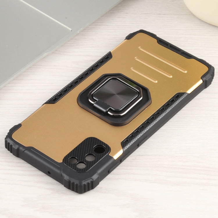 For Samsung Galaxy M31 / M21 / M30s Fierce Warrior Series Armor All-inclusive Shockproof Aluminum Alloy + TPU Protective Case with Ring Holder