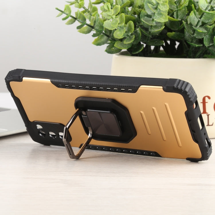 For Samsung Galaxy M31 / M21 / M30s Fierce Warrior Series Armor All-inclusive Shockproof Aluminum Alloy + TPU Protective Case with Ring Holder
