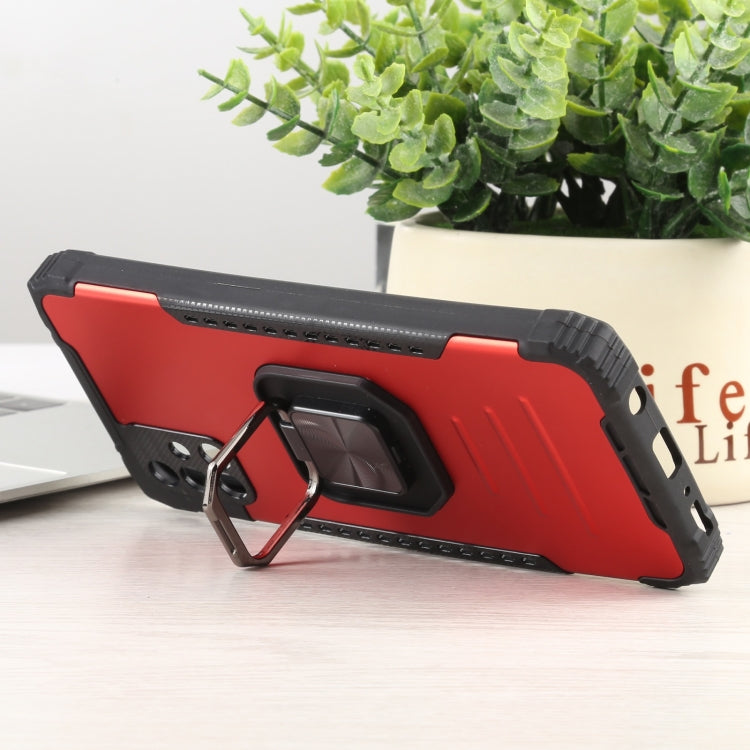 For Samsung Galaxy M51 Fierce Warrior Series Armor All-inclusive Shockproof Aluminum Alloy + TPU Protective Case with Ring Holder