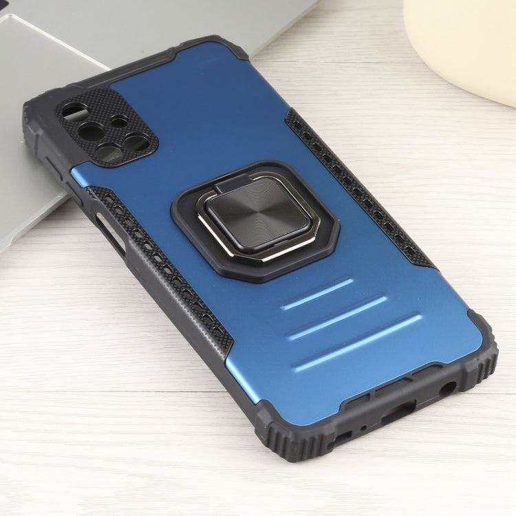 For Samsung Galaxy M51 Fierce Warrior Series Armor All-inclusive Shockproof Aluminum Alloy + TPU Protective Case with Ring Holder